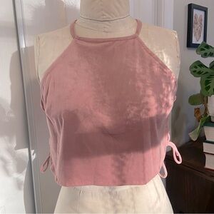 TIMING Velvet Crop Top MAUVE, medium